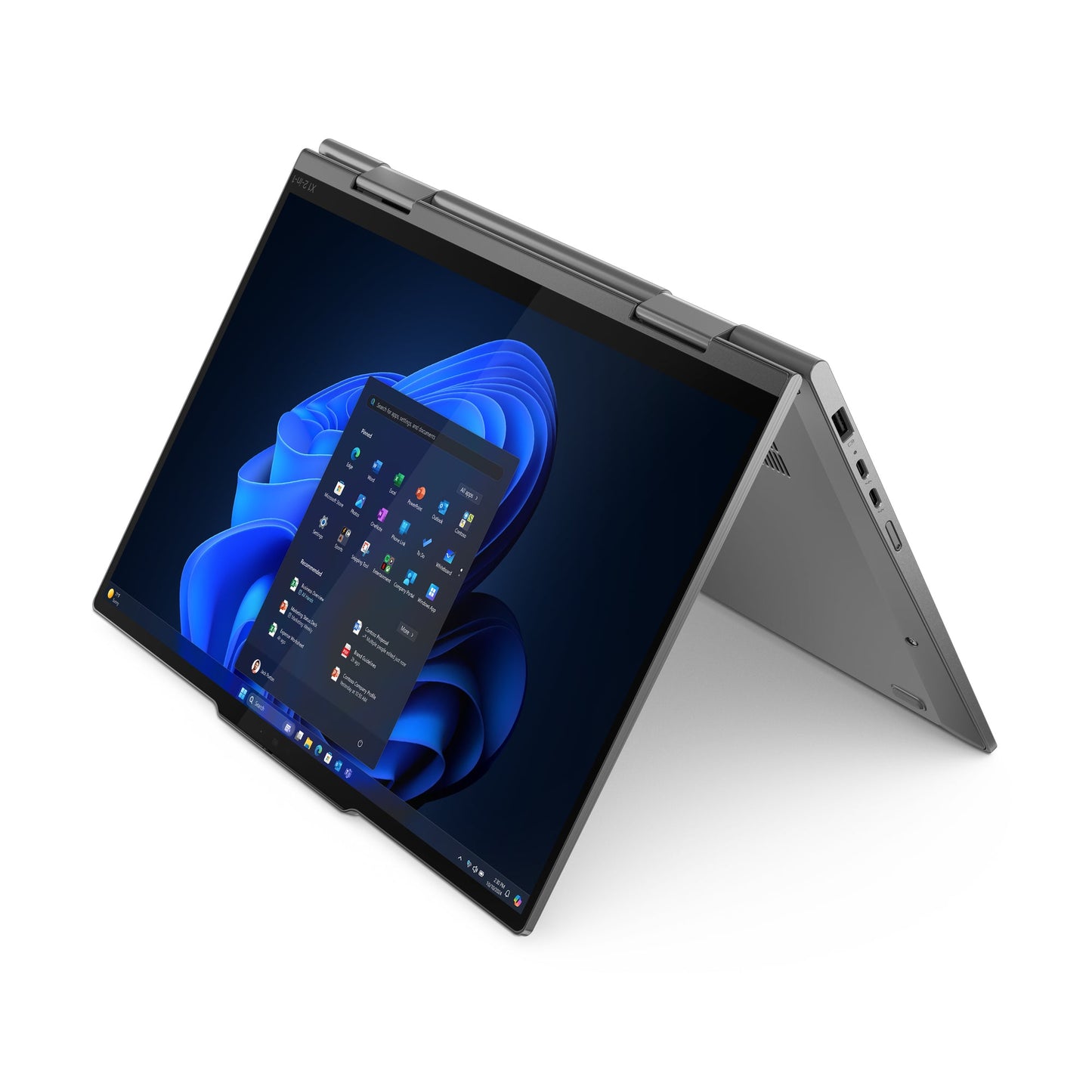 Lenovo ThinkPad X1 2-in-1 Gen 10 Aura Edition Copilot+ PC Intel Core Ultra 7 258V Hybride (2-en-1) 35,6 cm (14") Écran tactile WUXGA 32 Go LPDDR5x-SDRAM 1 To SSD Wi-Fi 7 (802.11be) Windows 11 Pro Belge Gris