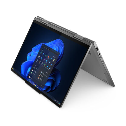 Lenovo ThinkPad X1 2-in-1 Gen 10 Aura Edition Copilot+ PC Intel Core Ultra 7 258V Hybride (2-en-1) 35,6 cm (14") Écran tactile WUXGA 32 Go LPDDR5x-SDRAM 1 To SSD Wi-Fi 7 (802.11be) Windows 11 Pro Belge Gris