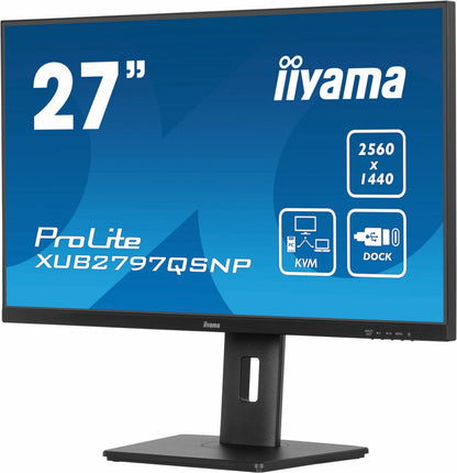 iiyama ProLite XUB2797QSNP-B1 écran plat de PC 68,6 cm (27") 2560 x 1440 pixels Quad HD LED Noir