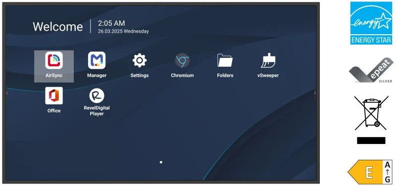Viewsonic CDE8614-2C Écran d'affichage dynamique Écran plat de signalisation numérique 2,18 m (86") LCD Wifi 500 cd/m² 4K Ultra HD Noir Intégré dans le processeur Android 14 24/7