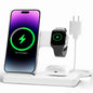 Wireless Charger iPhone Charging Station: 3 in 1 Charger Stand Multiple Devices for Apple - iPhone 17 16e 16 15 14 Pro Max 13 12 11 - Watch 11 10 9 8 7 6 5 4 3 2 SE and Ultra Series - Airpods 4 3 Pro