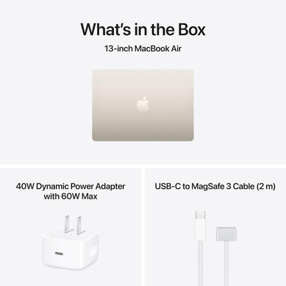 Apple 2026 MacBook Air 13-inch Laptop with M5 chip: Built for AI, 13.6-inch Liquid Retina Display, 16GB Unified Memory, 512GB SSD, 12MP Center Stage Camera, Touch ID, Wi-Fi 7; Starlight