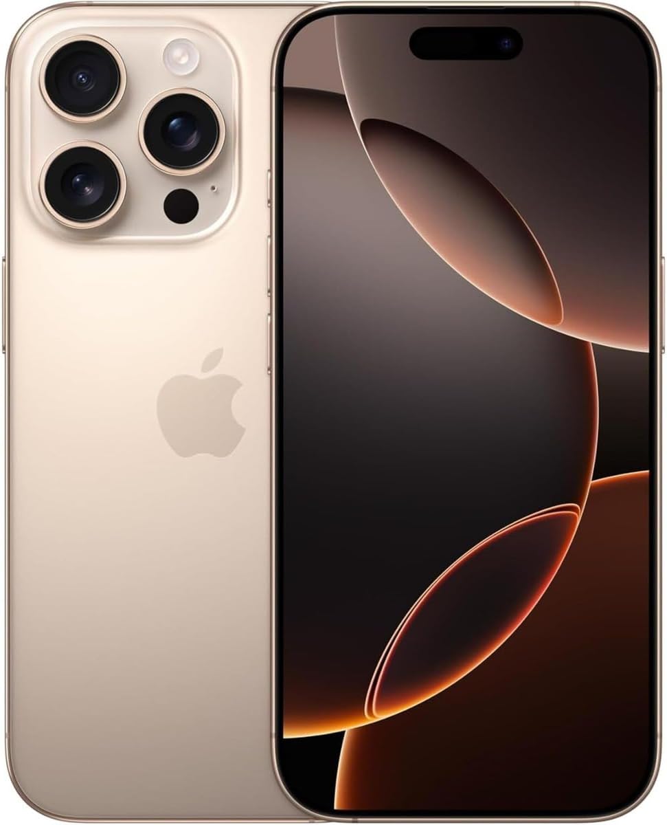 Apple iPhone 16 Pro Max, US Version, 512GB, Desert Titanium - Unlocked (Renewed)