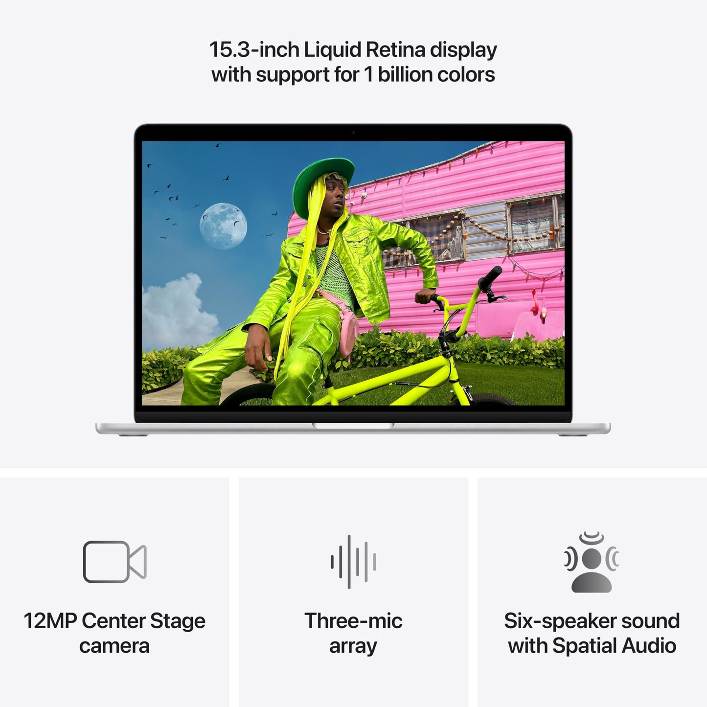 Apple 2026 MacBook Air 15-inch Laptop with M5 chip: Built for AI, 15.3-inch Liquid Retina Display, 24GB Unified Memory, 1TB SSD, 12MP Center Stage Camera, Touch ID, Wi-Fi 7; Starlight