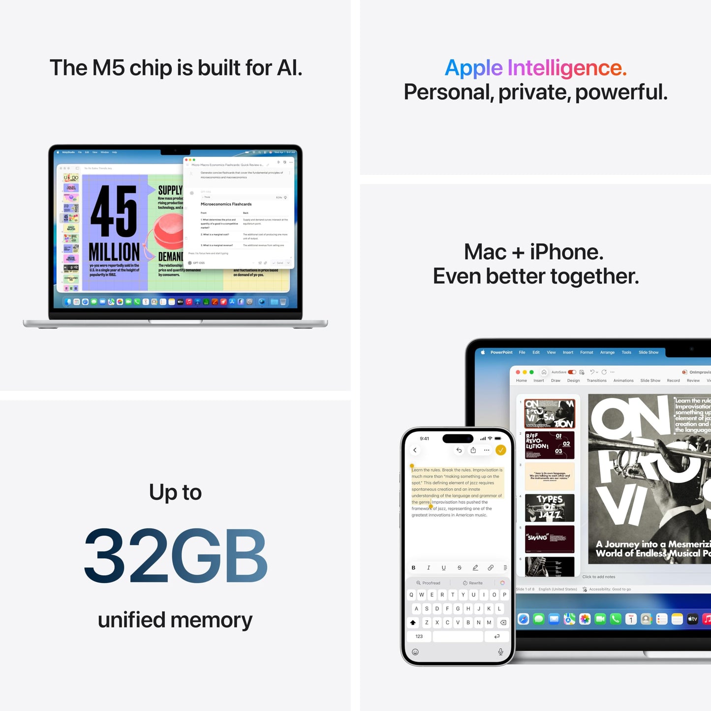 Apple 2026 MacBook Air 15-inch Laptop with M5 chip: Built for AI, 15.3-inch Liquid Retina Display, 24GB Unified Memory, 1TB SSD, 12MP Center Stage Camera, Touch ID, Wi-Fi 7; Starlight