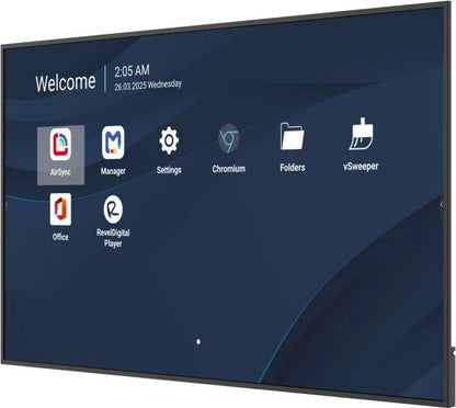 Viewsonic CDE8614-2C Écran d'affichage dynamique Écran plat de signalisation numérique 2,18 m (86") LCD Wifi 500 cd/m² 4K Ultra HD Noir Intégré dans le processeur Android 14 24/7