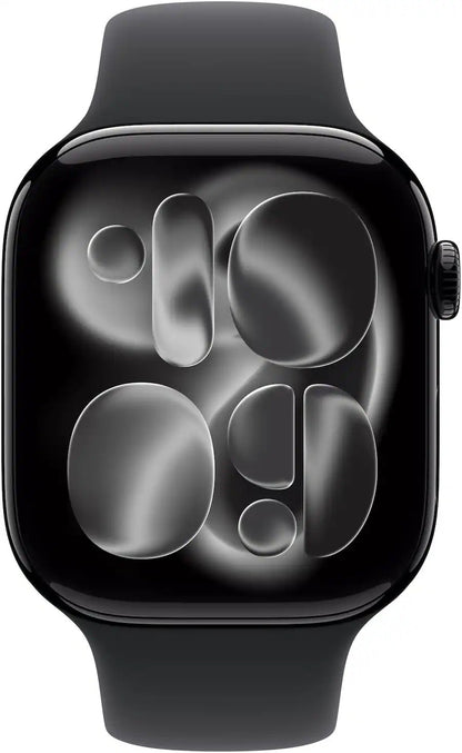 Apple Watch Series 11 46mm GPS Jet Black w/ M/L Black Sport Band MEUX4LW/A